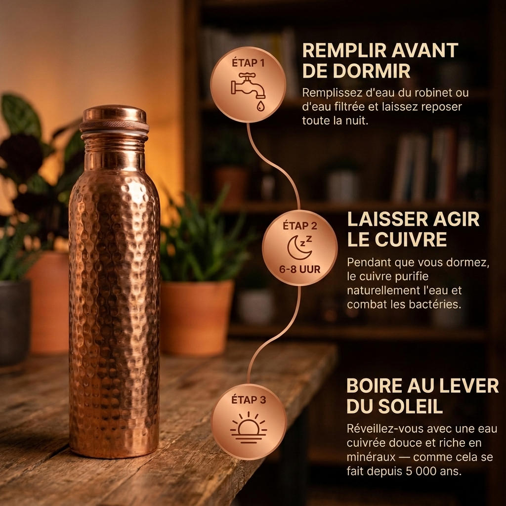 Bouteille en cuivre pur