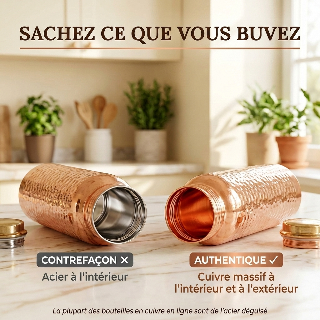 Bouteille en cuivre pur