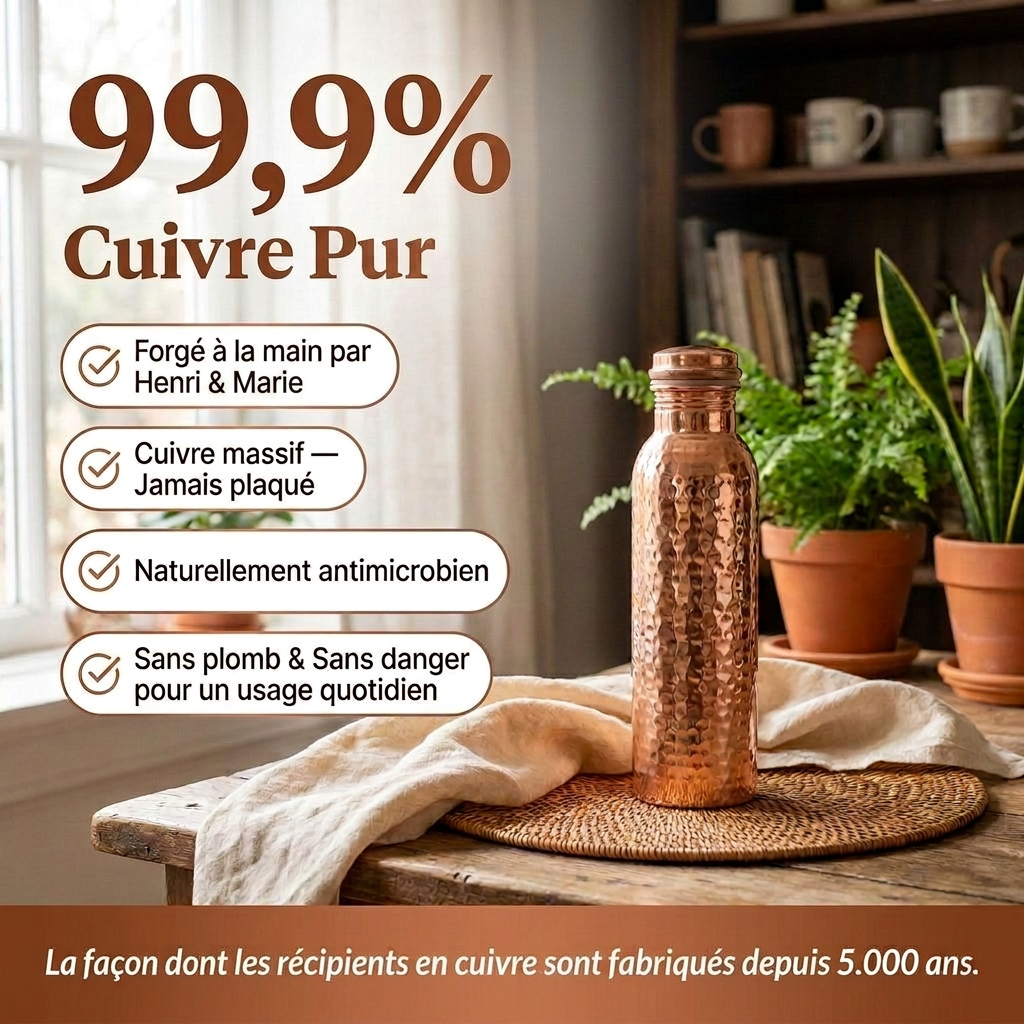 Bouteille en cuivre pur